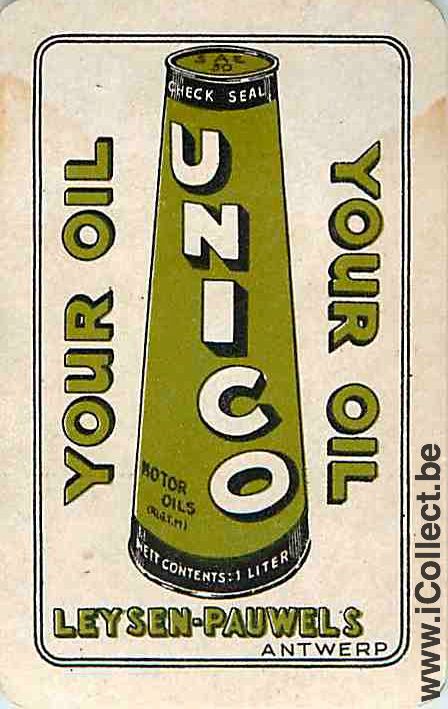 Single Playing Cards Motor Oil Unico (PS16-06I) - Click Image to Close
